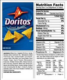 国外进口食品营养标签